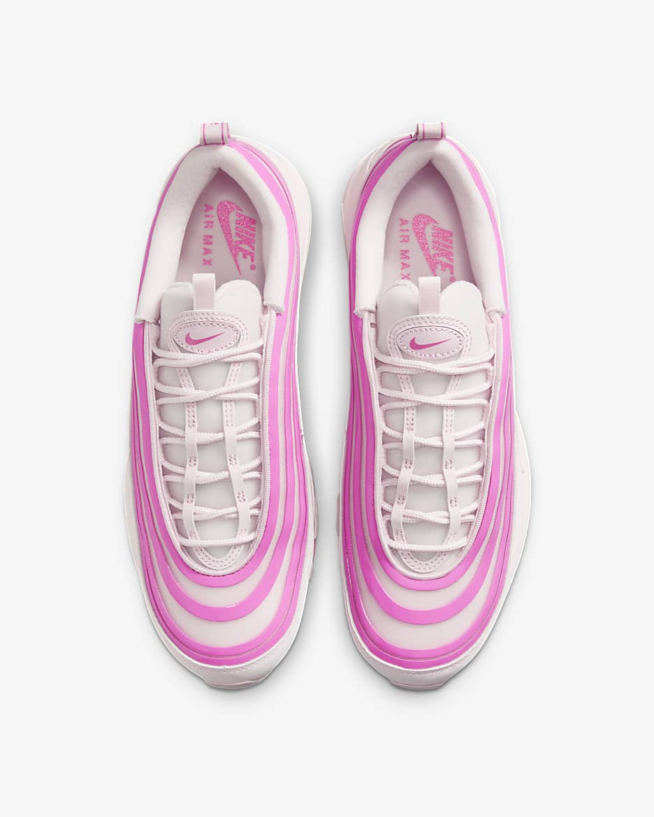 Nike white and pink shops air max 97 trainers